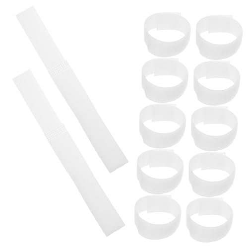 ibasenice 20 Stück rutschfeste Socke Schnallen für Katzen Sicheres Halten für Bedingungen Wetterbeständige Pfotenschutz Bänder Weiß von ibasenice