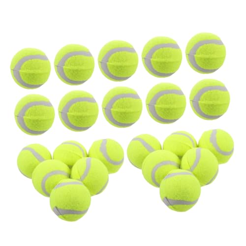 ibasenice 22 Stück Hüpfender Tennisball für Hunde Interaktiver Hundeball Quietschendes Hundespielzeug aus Gummi Hundespielzeug aus Hartgummi Basketballspielzeug Chuck it Balls groß Hellgrün von ibasenice