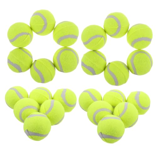 ibasenice 22 Stück Teiliges Hundespielzeug Gummi Tennisbälle Robust Kaubeständig Elastisch für Kleine Mittlere Große Hunde Interaktive Trainingsbälle Apportieren von ibasenice
