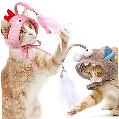 ibasenice 2Stücke Katzenspielzeug Pack Interaktive Katzenangel mit Lustigen Kopfspielzeugen und Selbstbeschäftigung für Kätzchen und Katzen zur Natürlichen ibasenice 2Stücke Katzenspielzeug Pack Interaktive Katzenangel mit Lustigen Kopfspielzeugen und Selbstbeschäftigung für Kätzchen und Katzen zur Natürlichen von ibasenice
