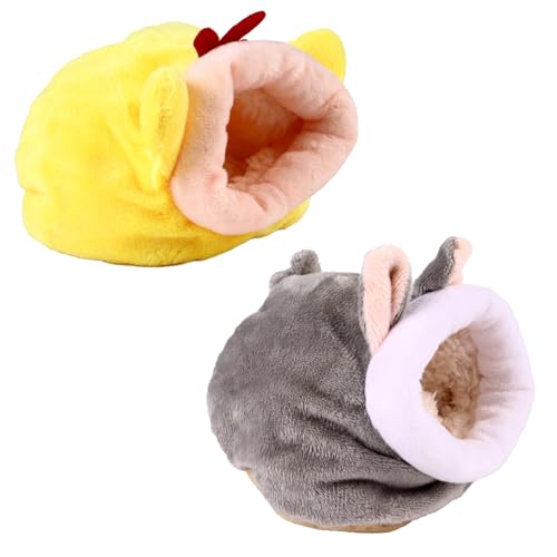 ibasenice 2Stücke Meerschweinchenhöhlenbetten Kuschelige Und Nester Für Kleine Für Hamster Und Co Bequemes Flanellmaterial Für Besseren Schlaf von ibasenice