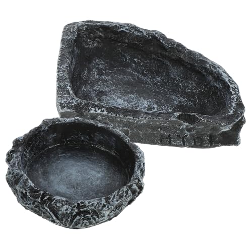 ibasenice 2Stücke Reptilienfutterschale Praktische Wasserschale für Schildkröten und Reptilien Füttern Hochwertigem Harz Integration das Terrarium ibasenice 2Stücke Reptilienfutterschale Praktische Wasserschale für Schildkröten und Reptilien Füttern Hochwertigem Harz Integration das Terrarium von ibasenice
