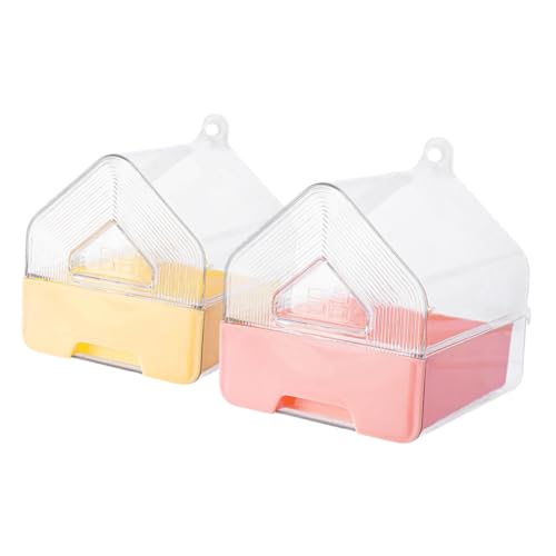 ibasenice 2stücke Teilige Transparente Vogelbadewanne Zum Aufhängen Für Sittiche Mit Schublade Haustier-badebox Für Nymphensittiche Wellensittiche Und Kleine Vögel von ibasenice