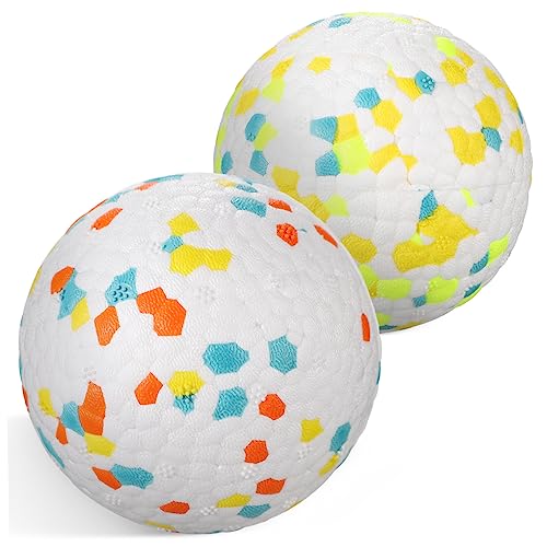 ibasenice 2Stücke Unzerstörbarer Hundeball Bouncy Dog Balls für Aggressive Interaktives für Haustiere Schwimmfähig von ibasenice