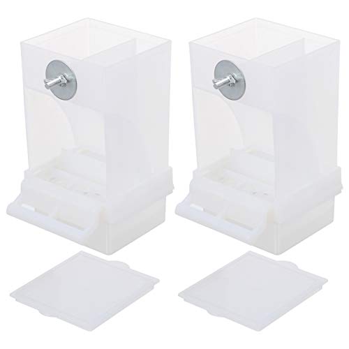 ibasenice 2Stücke Vogel Food Box Automatischer Futterspender Für Hygienisch Für Garten Oder Innenbereich Für Gesunde von ibasenice