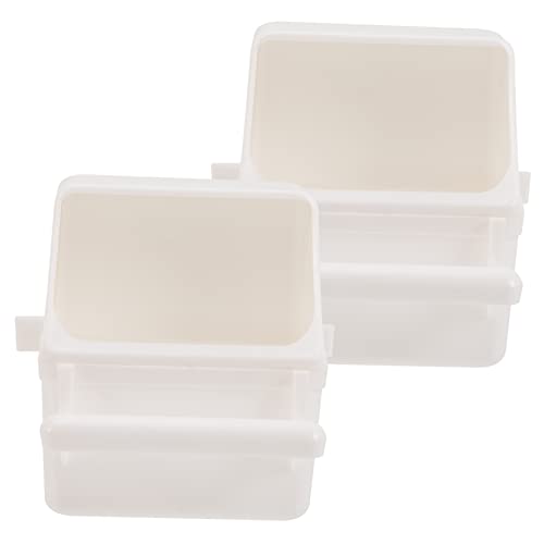 ibasenice 2Stücke Vogelwasserbecher für Käfige Hängende Futter und Wasserschalen für Papageien Cockatiels und Andere Stabiler und Große Kapazität für Futter und Wasser von ibasenice