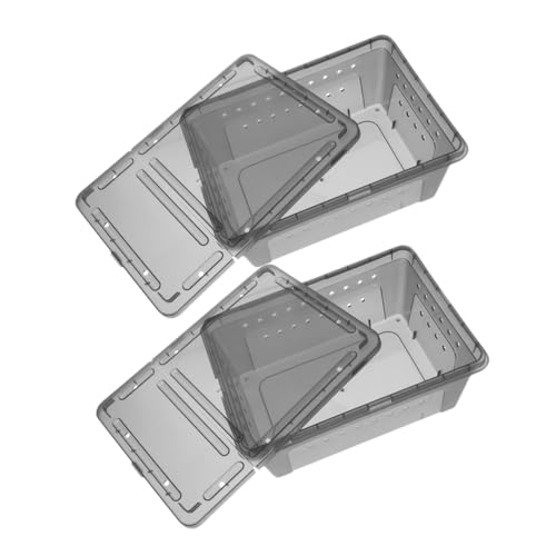 ibasenice 2er-Packung Spinnen-Terrarium Reptil Container Futterbehälter Für Vogelspinne Kleines Gehege Lebensraum Futterkästen Geckobecken Gehege Der Gottesanbeterin Grey Plastik ibasenice 2er-Packung Spinnen-Terrarium Reptil Container Futterbehälter Für Vogelspinne Kleines Gehege Lebensraum Futterkästen Geckobecken Gehege Der Gottesanbeterin Grey Plastik von ibasenice