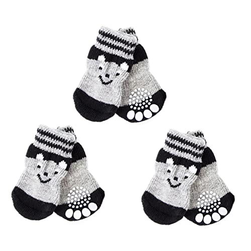 ibasenice 3 Paare Hundeschuh Socken Stiefel Pfote Hundepuzzle Hundeschuhe Für Schuhe Für Hunde Nagelknipser Für Hunde Schuhhund Hundeschuhe Und Socken Haustier Hausschuhe Hündchen Baumwolle von ibasenice