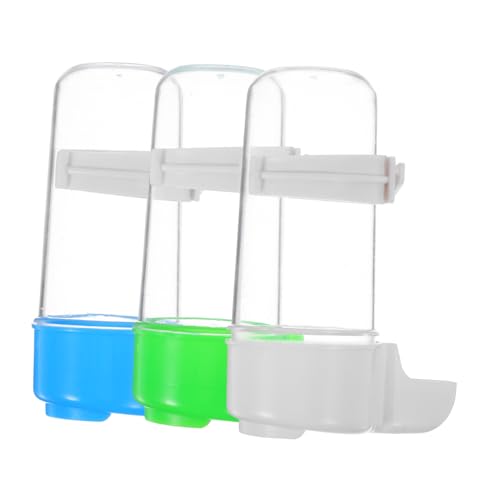 ibasenice 3 Stück Automatischer Wasserspender für Papageien Wellensittich Wasserspender Hängender Wasserspender für Vögel Wasserspender für Papageienkäfige Schüssel für Vogelkäfig Plastik von ibasenice