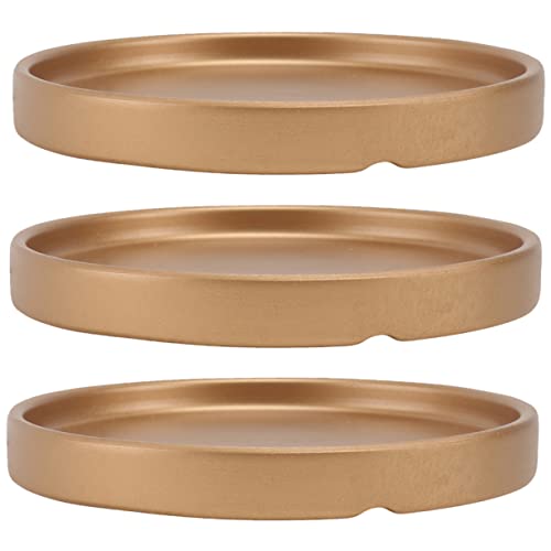 ibasenice 3 Stück Blumentopf Tablett Untertassen Dekoratives Tablett Tabletts Pflanzenschalen Im Freien Pflanzenuntersetzer Tropfschale Terrakotta Runden Farbe Golden Keramik ibasenice 3 Stück Blumentopf Tablett Untertassen Dekoratives Tablett Tabletts Pflanzenschalen Im Freien Pflanzenuntersetzer Tropfschale Terrakotta Runden Farbe Golden Keramik von ibasenice