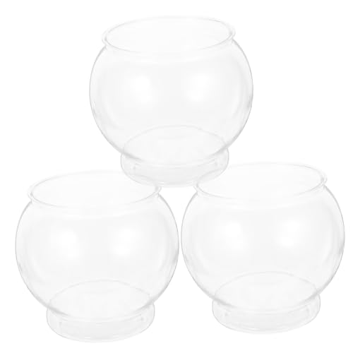 ibasenice 3 Stück Desktop Fischbehälter Transparentes Unzerbrechliches Aquarium für Büro Wohnung Kreatives Mikrolandschaft Design für Fische Pflanzen ibasenice 3 Stück Desktop Fischbehälter Transparentes Unzerbrechliches Aquarium für Büro Wohnung Kreatives Mikrolandschaft Design für Fische Pflanzen von ibasenice