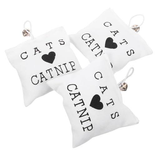 ibasenice 3 Stück Teiliges Katzenspielzeug mit Katzenminze Beständiges Kätzchen Kauspielzeug aus Stickerei Canvas Beugt Möbelkauen vor Zahnreinigend für Drinnen und Draußen Zufällige Farbe von ibasenice