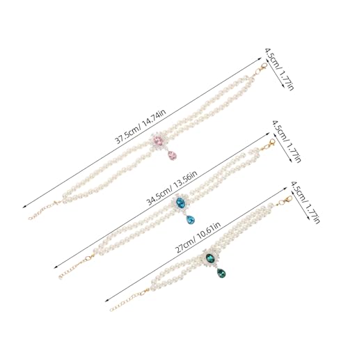 ibasenice 3 Stück Teiliges Verstellbares mit Funkelnden Strasssteinen Doppellagiges Design Leichtes Schmuck Kleine Hunde und Welpen Geeignet für Party und Alltag ibasenice 3 Stück Teiliges Verstellbares mit Funkelnden Strasssteinen Doppellagiges Design Leichtes Schmuck Kleine Hunde und Welpen Geeignet für Party und Alltag von ibasenice