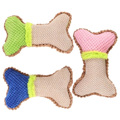 ibasenice 3 Stück Weihnachts-Plüschtier mit Hundegeräusch Weihnachten Quietschendes Welpenspielzeug Interactive Dog Toys hundewelpen Hundespielzeug kleine Hunde Hund quietscht von ibasenice