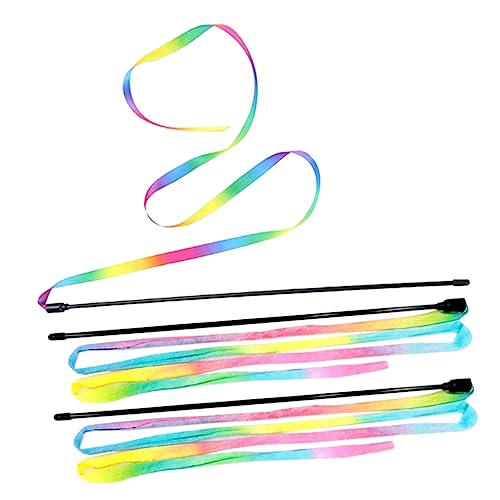 ibasenice 3stücke Interaktives Katzenspielzeug Mit Bunten Regenbogen-stäben Für Drinnen Lustige Katzenangel Für Katzen Sicheres Und Leichtes Material Bewegung Und von ibasenice