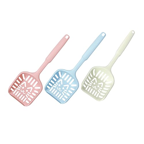 ibasenice 3 Stücke Tiefes Schaufelsieb Haustier Groß Scoop Entferner Schaufeln Sichter Tragbar Sichtung Wurf Sauber Katzenstreufilter Reiniger Reinigung Plastik Zufällige Farbe von ibasenice