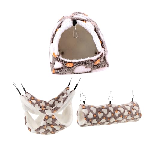 ibasenice 3 Warmes Hamsterbett Hängematte Frettchen-Tunnel Rattenversteck für Käfig Plüsch-Chinchilla-Haus Multifunktionale Kleintierunterkunft für Nagetiere ibasenice 3 Warmes Hamsterbett Hängematte Frettchen-Tunnel Rattenversteck für Käfig Plüsch-Chinchilla-Haus Multifunktionale Kleintierunterkunft für Nagetiere von ibasenice