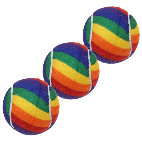 ibasenice 3stücke Elastische Tennis-trainingsball Für Hunde Trainingstennisbälle Aus Gummi Glatte Und Farbige Trainingstennisbälle Zum Apportieren Und Spielen Im Freien Für Kleine Und von ibasenice