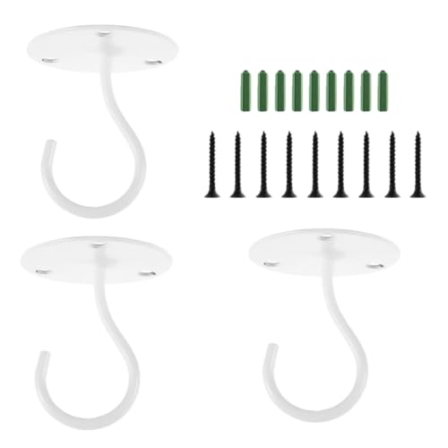 ibasenice 3Stücke Iron Ceiling Hooks for Hanging Baskets Durable Metal Plant Holders for Indoor Outdoor Use for Bird Feeders Lanterns and Home Décor von ibasenice