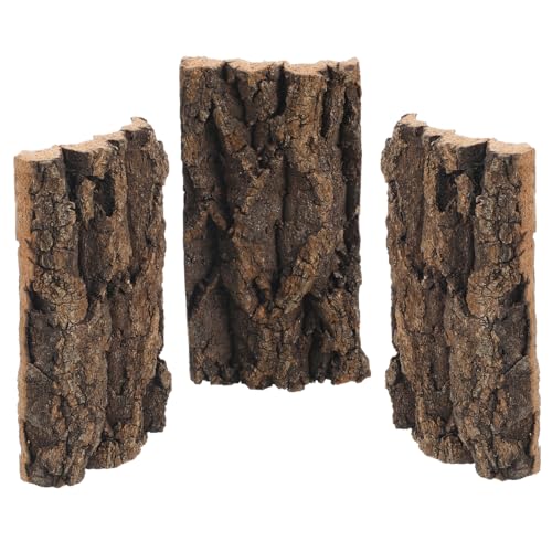 ibasenice 3Stücke Teiliges Rindendekor Für Aquarien Und Terrarien Natürliches Hintergrund Accessoire Wiederverwendbar Und Anpassbar Für Reptilien Und Aquariengestaltung von ibasenice