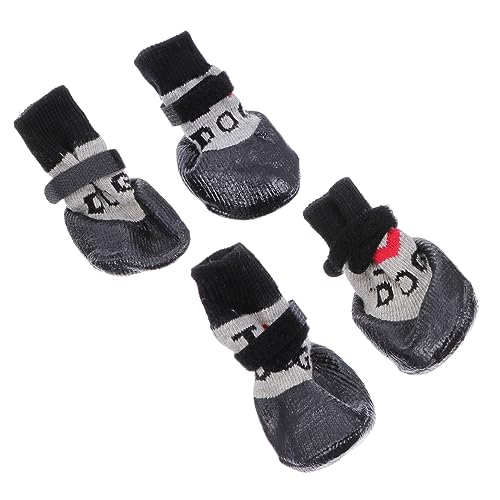 ibasenice 4 Stück Anti-Rutschhund-Schuhe Hundeschuhe Socke Anti-Rutsch-Stiefel für Hunde Welpensocken sockenschuhe Haustierstiefel Welpenschuhe Socke Plastik Black ibasenice 4 Stück Anti-Rutschhund-Schuhe Hundeschuhe Socke Anti-Rutsch-Stiefel für Hunde Welpensocken sockenschuhe Haustierstiefel Welpenschuhe Socke Plastik Black von ibasenice