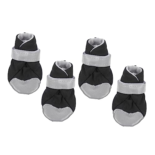 ibasenice 4 Stück Hundeschuhe rutschfeste Hundestiefel Hundesocken Pfotenschutz Hundestiefel Für Kaltes Wetter Hundepfoten Welpen Winterschuhe Haustier Anti Rutsch Schuhe Outdoor von ibasenice