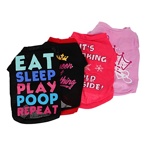 ibasenice 4 Stück Hundeshirts für Sommer Stylisches und Bequemes Hundeshirt für Kleine Hunde Leichte Sweatshirts Rosa Schwarz und für Drinnen und Draußen ibasenice 4 Stück Hundeshirts für Sommer Stylisches und Bequemes Hundeshirt für Kleine Hunde Leichte Sweatshirts Rosa Schwarz und für Drinnen und Draußen von ibasenice