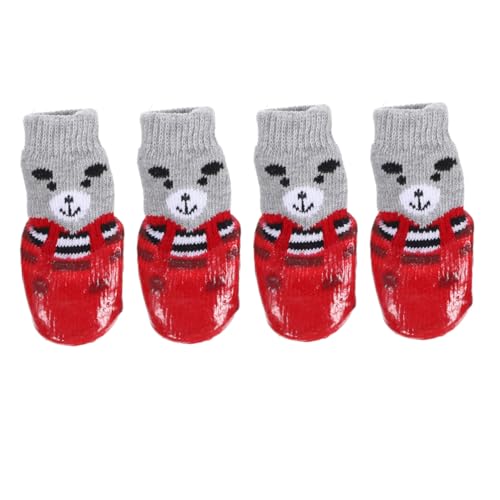 ibasenice 4 Stück Kompakte Baumwollsocken Wasserdicht Für Hunde Und Haustiere Anti Pfoten Abdeckung Hundesocken Griffe Hundeschutz Haustiersocken Booties Hundestiefel Welpen von ibasenice
