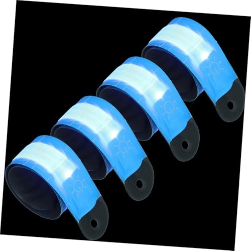 ibasenice 4 Stück Led-Pferde-knöchelriemen Laufgürtel Für Damen Schlüsselanhänger Mit Armband Leuchtender Nachtlaufgurt Sportkopfband Für Girl Laufgürtel Mit Taschenlampe Mode Sky-Blue Stoff von ibasenice