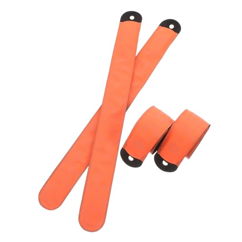 ibasenice 4 Stück Led-Pferde-knöchelriemen Tragbare Led Für Haustiere Leichtes Armband Zum Laufen Lichter Zum Wandern in Der Nacht Reflektierendes Armband Läuft Gehendes Licht Stoff Orange von ibasenice