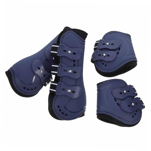 ibasenice 4 Stück Pferdebeingamaschen Pferdebeinschützer Reitstiefel Pferdebeinschutz Pferdezubehör Pferdestiefel Pferdestiefel Pferdeausrüstung Pferdesehnengamaschen Pferdeorthese von ibasenice