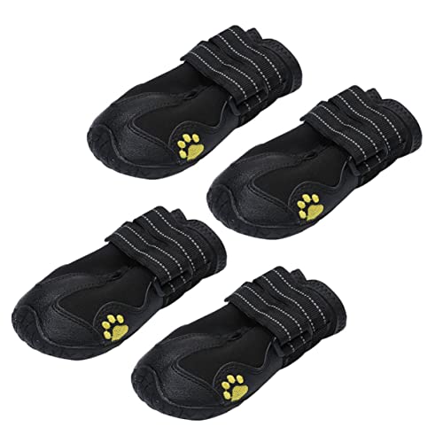 ibasenice 4 Stück Teiliges Verstellbare rutschfeste Hundeschuhe aus Langlebigem Material wasserdichte Pfotenschutz Boots für Welpen und Hunde für Outdoor Winter von ibasenice