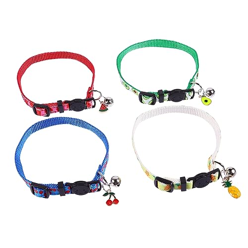 ibasenice 4 Stück Teiliges Verstellbares Katzenhalsband mit Fruchtmuster mit Glocke Komfortables Pet Necklace für und Kätzchen Modisches Haustierzubehör ibasenice 4 Stück Teiliges Verstellbares Katzenhalsband mit Fruchtmuster mit Glocke Komfortables Pet Necklace für und Kätzchen Modisches Haustierzubehör von ibasenice
