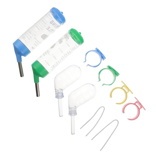 ibasenice 4 Stück Trinkbrunnen für Hamster Tropfen Düse kleine Tierwasserflaschen Trinken Igel Hamster trinkflasche hasentrinkflaschen Tierische Wasserflasche Haustier-Wasserflasche Plastik von ibasenice
