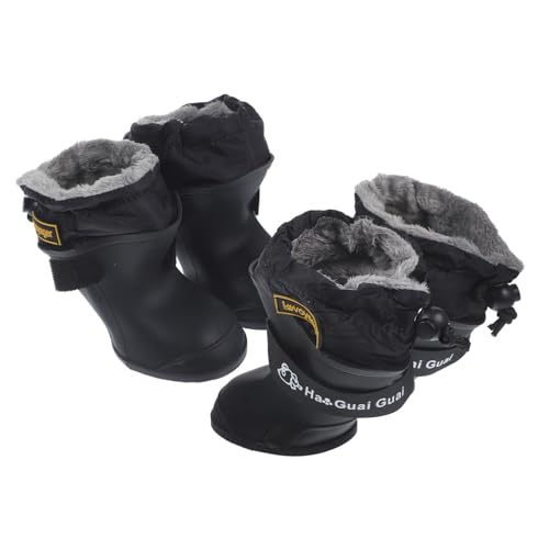 ibasenice 4 Stück wasserdichte Regenstiefel für Haustiere Hundeschuhe groß Mittel hunderegenmantel hunderegenjacke Dog Shoes for Wet Weather Hundestiefel rutschfeste Regenschuhe Kieselgel von ibasenice