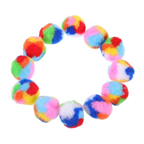 ibasenice 40stücke Regenbogen Katzenspielzeug Bälle Plüsch Ball Spielzeug Für Hauskatzen Katzen-regenbogenbälle Bälle Für Katzen von ibasenice