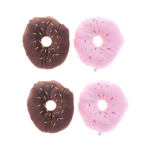 ibasenice Elastisches Hunde-quietschspielzeug in Donut-Form Haustier-kauspielzeug Zahnreinigung Für Welpen von ibasenice