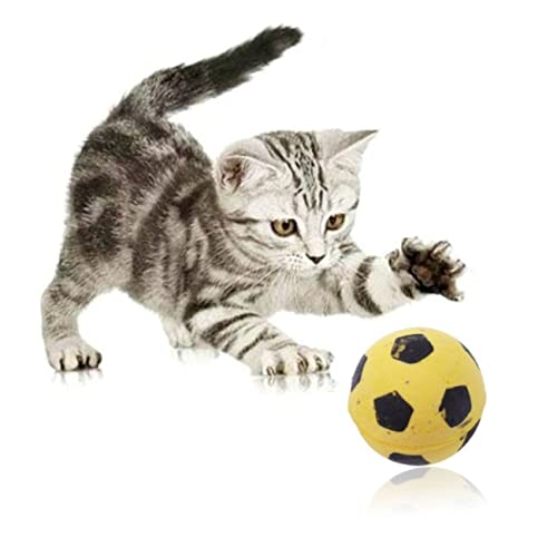 ibasenice 4Stücke Fußball Spielzeugbälle für Katzen Interaktives Katzenspielzeug zur Stärkung Bindung Schützt Möbel und Böden Süßes Design Bunten ibasenice 4Stücke Fußball Spielzeugbälle für Katzen Interaktives Katzenspielzeug zur Stärkung Bindung Schützt Möbel und Böden Süßes Design Bunten von ibasenice