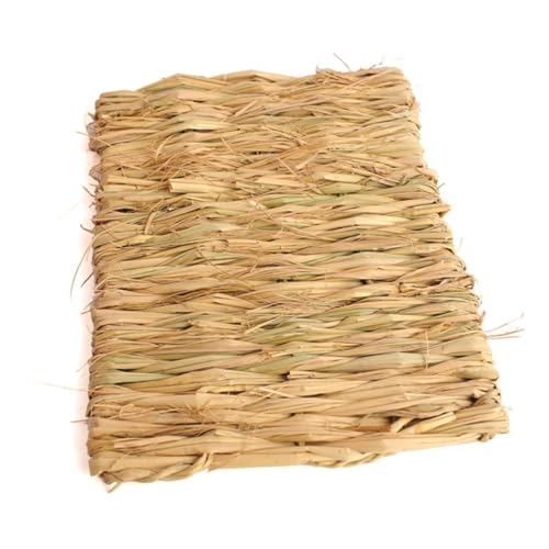 ibasenice 4Stücke Hamster Heu Handgewebte Grasmatte Für Kleine Haustiere Rechteckige Trockene Gras Matte Für Hamster Meerschweinchen Und Haustiernester von ibasenice