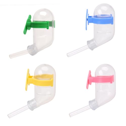 ibasenice 4Stücke Hamster Wassertränke Leckagefreie Trinkflasche für Haustiere Geeignet für Kaninchen und Kleine Nager mit Verschiedenen Spritzfarben Langlebig und Geruchlos von ibasenice