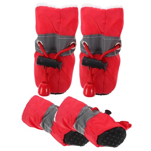 ibasenice 4Stücke rutschfeste Hundeschuhe Für Winter Bequeme Haustier Schutzausrüstung wasserdichte Regenstiefel Für Drinnen Und Draußen Mit Warmem Futter ibasenice 4Stücke rutschfeste Hundeschuhe Für Winter Bequeme Haustier Schutzausrüstung wasserdichte Regenstiefel Für Drinnen Und Draußen Mit Warmem Futter von ibasenice