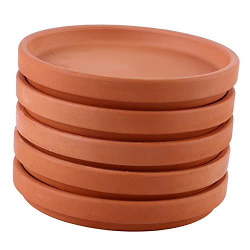 ibasenice 5 Stück Blumentopfmatte Klein Untersetzer Für Topfpflanzen Oberflächenschoner Für Topfpflanzen Tablett Für Pflanzentöpfe Drinnen Pflanzentopfwache Blumentopfteller Mit Terrakotta von ibasenice