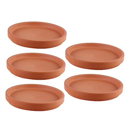 ibasenice 5 Stück Blumentopfmatte Pflanzentopf Untersetzer Pflanzschalen für Zimmerpflanzen Pflanzenuntersetzer aus Terrakotta Tabletts Pflanzenkabine Blumentopfteller Teller mit Blumentopf von ibasenice
