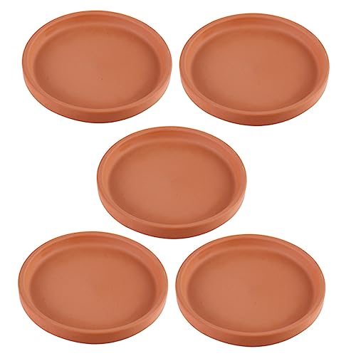 ibasenice 5 Stück Blumentopfmatte Pflanzentopf Untersetzer stapelbarer Pflanzkübel Untersetzer für Blumentopfhalter groß Töpferpflanzen Töpfe Tablett Keramik-Blumentopf-Tablett Terrakotta von ibasenice