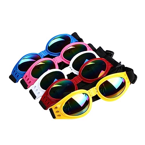 ibasenice 5 Stück Haustier-Sonnenbrille Brillen für Hunde Haustierbrillen schützende Sonnenbrille wasserdichte Haustierbrille Haustier Brille Hund Linse Elastischer Riemen ibasenice 5 Stück Haustier-Sonnenbrille Brillen für Hunde Haustierbrillen schützende Sonnenbrille wasserdichte Haustierbrille Haustier Brille Hund Linse Elastischer Riemen von ibasenice