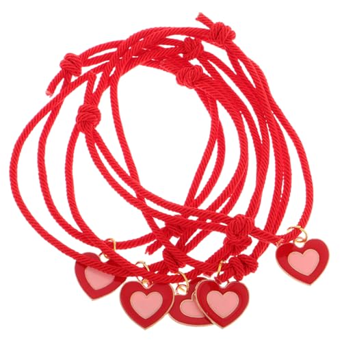 ibasenice 5 Stück Haustierhalskette, Handgefertigt, Rotes Seil, Haustierhalsband, Kleine Hundehalskette, Süßes Katzenzubehör, Haustierhalsband-anhänger Für Die Tägliche Dekoration ibasenice 5 Stück Haustierhalskette, Handgefertigt, Rotes Seil, Haustierhalsband, Kleine Hundehalskette, Süßes Katzenzubehör, Haustierhalsband-anhänger Für Die Tägliche Dekoration von ibasenice