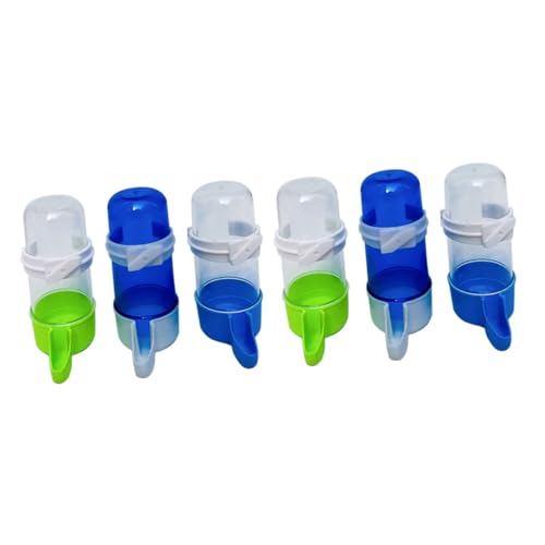 ibasenice 6 Stück Automatischer Trinkbrunnen für Vögel und Kleintiere aus Langlebigem Auslaufsicherem Kunststoff Geruchlos Leicht zu Reinigen und Sicher für Papageien und Zufällige Farbe von ibasenice