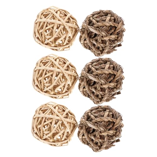 ibasenice 6stücke Kau-Spielzeug Für Kaninchen Natürliche Heu-Kugel Und Weidenball Für Gesunde Zähne Für Kleintiere Wie Hamster Und Chinchillas Unterhaltsames Snackspielzeug ibasenice 6stücke Kau-Spielzeug Für Kaninchen Natürliche Heu-Kugel Und Weidenball Für Gesunde Zähne Für Kleintiere Wie Hamster Und Chinchillas Unterhaltsames Snackspielzeug von ibasenice