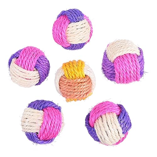 ibasenice 6 Stück Katzenspielzeugball Ball Katzenspielzeug Katzenbälle Ballspielzeug für Katzen drinnen Haustier bunt Kätzchen-Ball- rollende Kugel der Katze Sisal Zufällige Farbe ibasenice 6 Stück Katzenspielzeugball Ball Katzenspielzeug Katzenbälle Ballspielzeug für Katzen drinnen Haustier bunt Kätzchen-Ball- rollende Kugel der Katze Sisal Zufällige Farbe von ibasenice