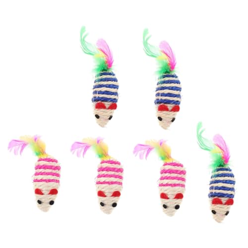 ibasenice 6 Stück für Katzen katzenspielzeug Interactive cat Toy Katzen minzekissen cat Toys Haustier- - Zahnen Katzen-Mäuse- Katze Katzenminze Sisal ibasenice 6 Stück für Katzen katzenspielzeug Interactive cat Toy Katzen minzekissen cat Toys Haustier- - Zahnen Katzen-Mäuse- Katze Katzenminze Sisal von ibasenice